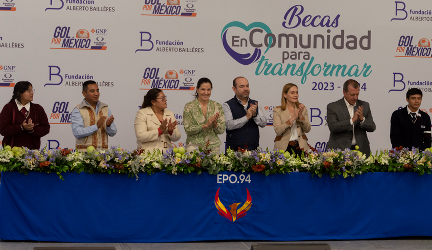 The Alberto Baillères Foundation and Gol por México launch educational grants for Ecatepec students